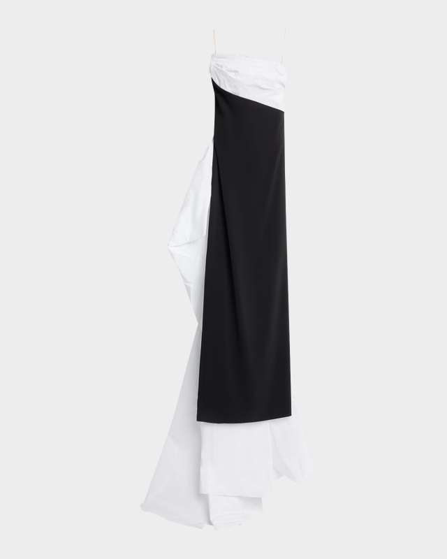 Holly Strapless Contrast Drape Gown
